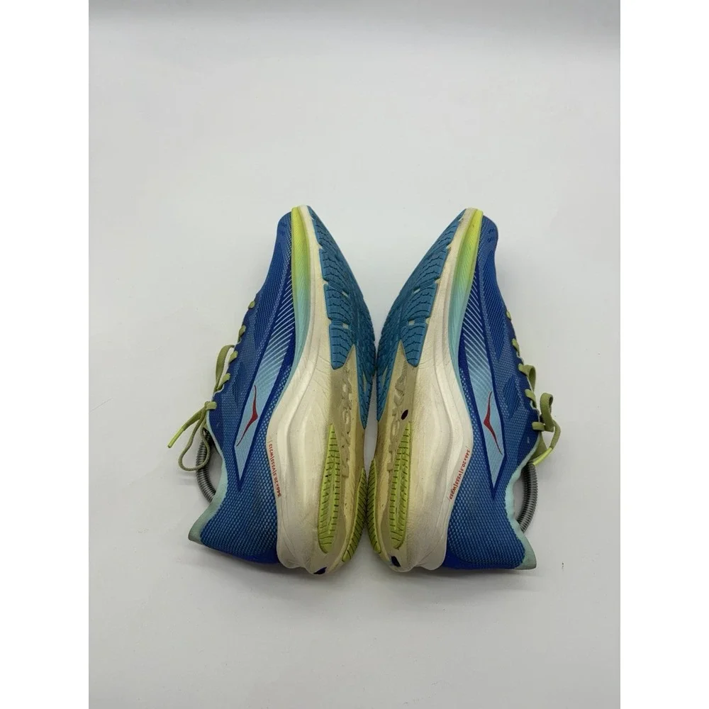 Hoka Cielo Road Running Shoes W 11.5 M 10 Blue‎ Neon Green Lightweight Mesh